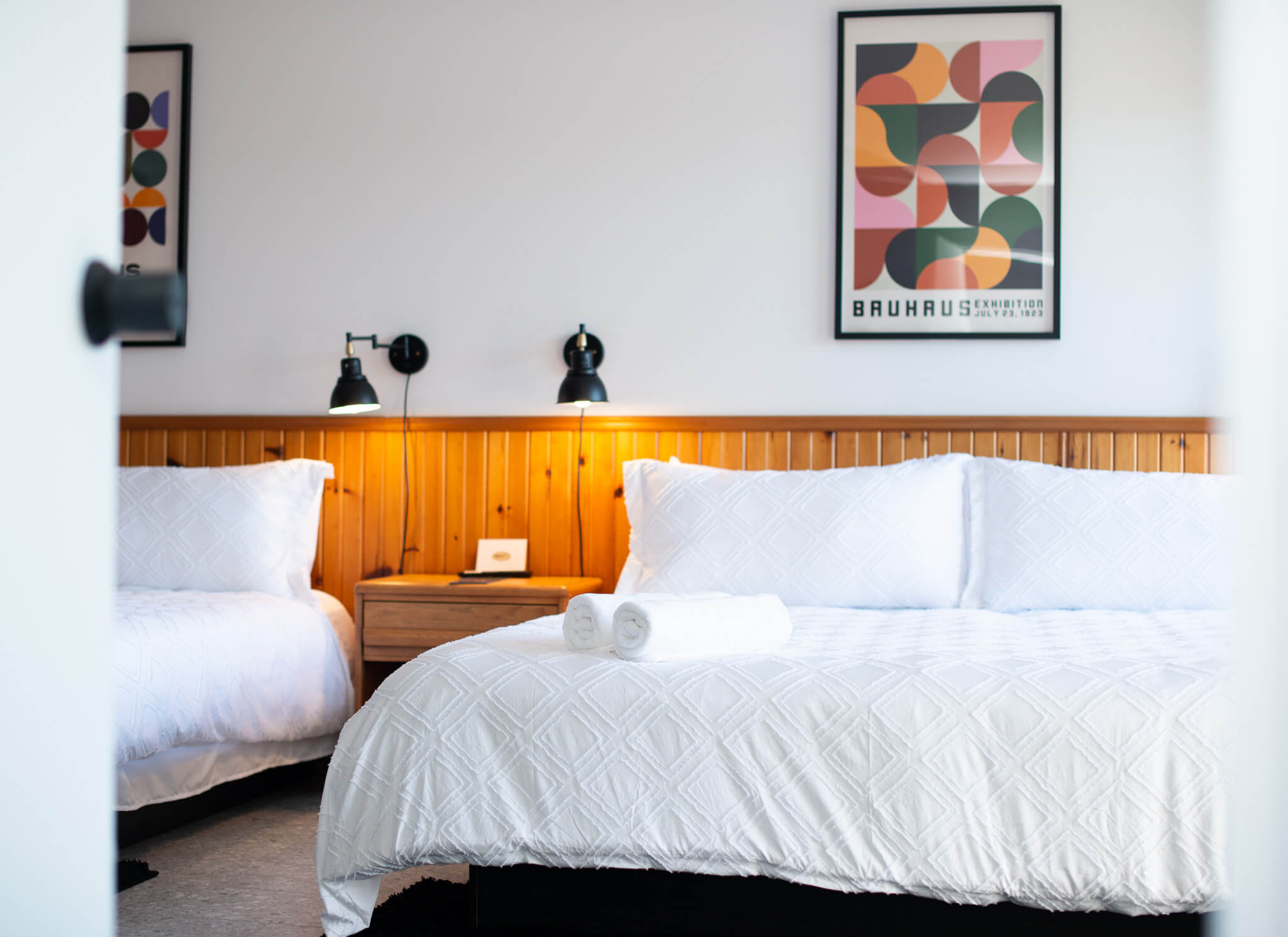 chambre avec 2 lits domaine du lac long lanaudiere